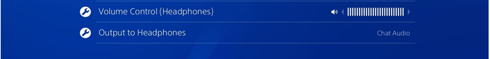Image showing the audio mixing settings on PS4